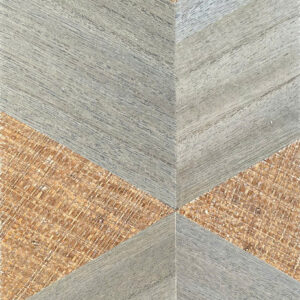 Natural Grasscloth Wallpaper - Natural Wood Veneer & Raffia