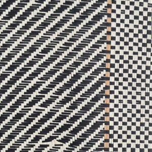 Natural Grasscloth Wallpaper - Mix Black & White Color