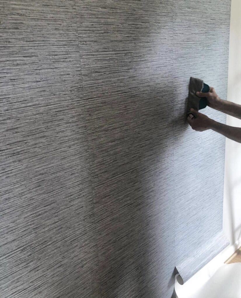 Grasscloth wallpaper bedroom
