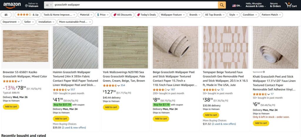 Buy rattan cane webbing on Amazon